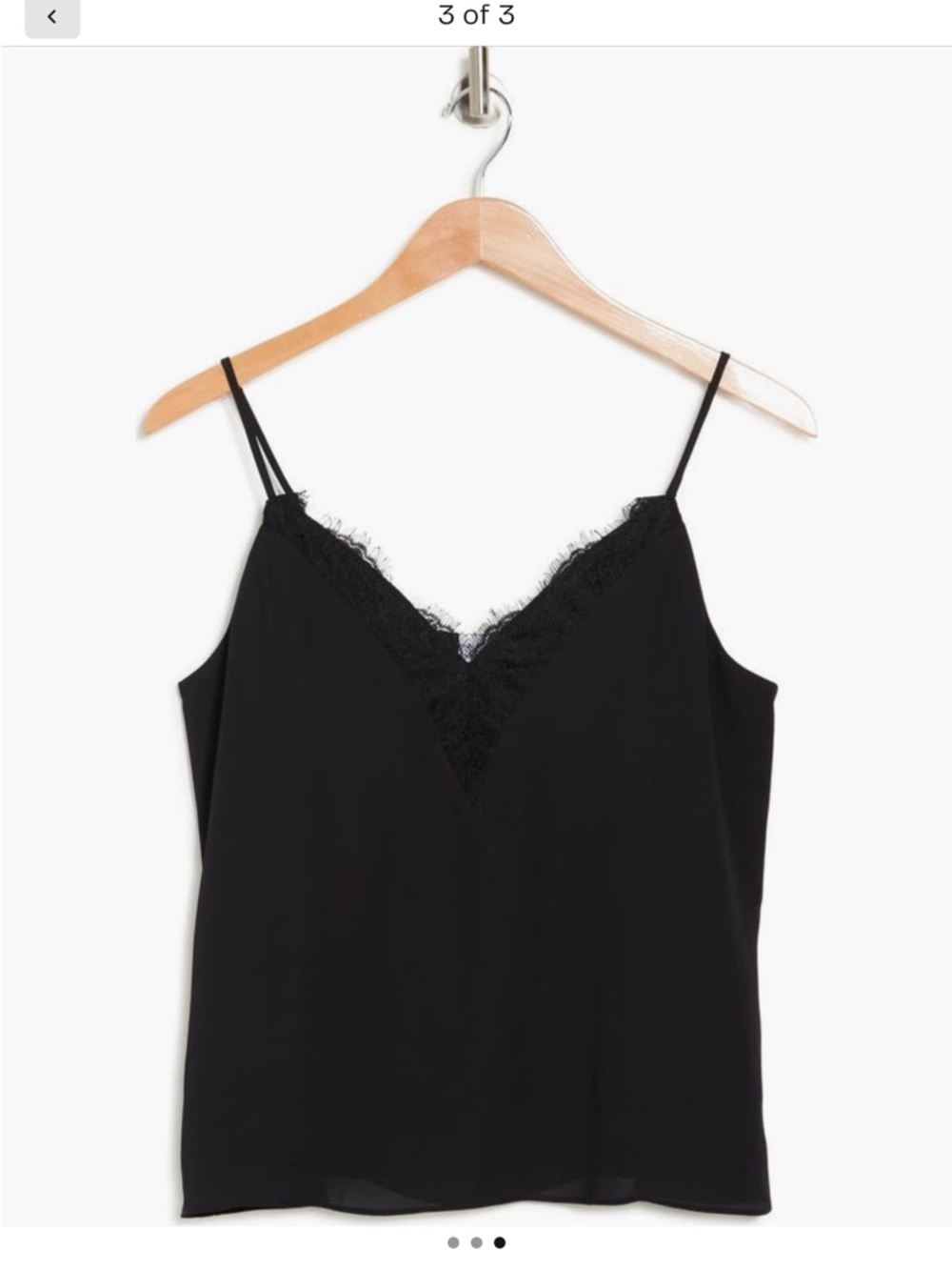 Melrose and Market Black Lace-Trim Camisole